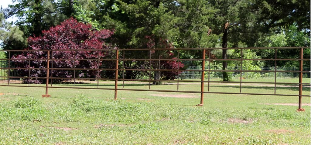 "Continuous panels 7 showcasing durable continuous fence panels designed for livestock fencing, ideal for creating secure cattle pens. This tough bar fence offers reliable protection and containment for your cattle."